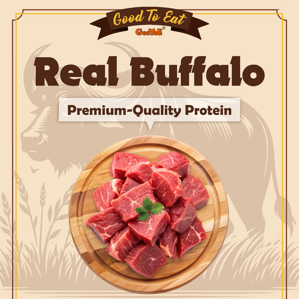 Gootoe Buffalo Dog Treats resealable bag preserves freshness for on-the-go snacking