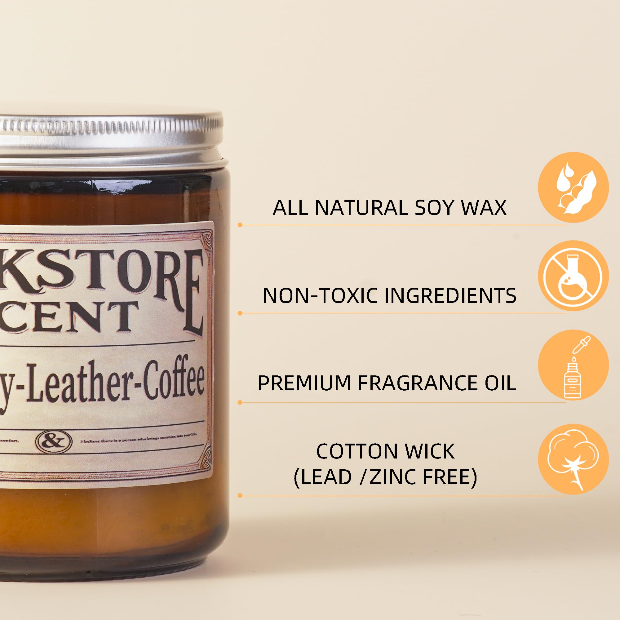 GOPAS Book Lover Candle with 20-hour burn time for reading