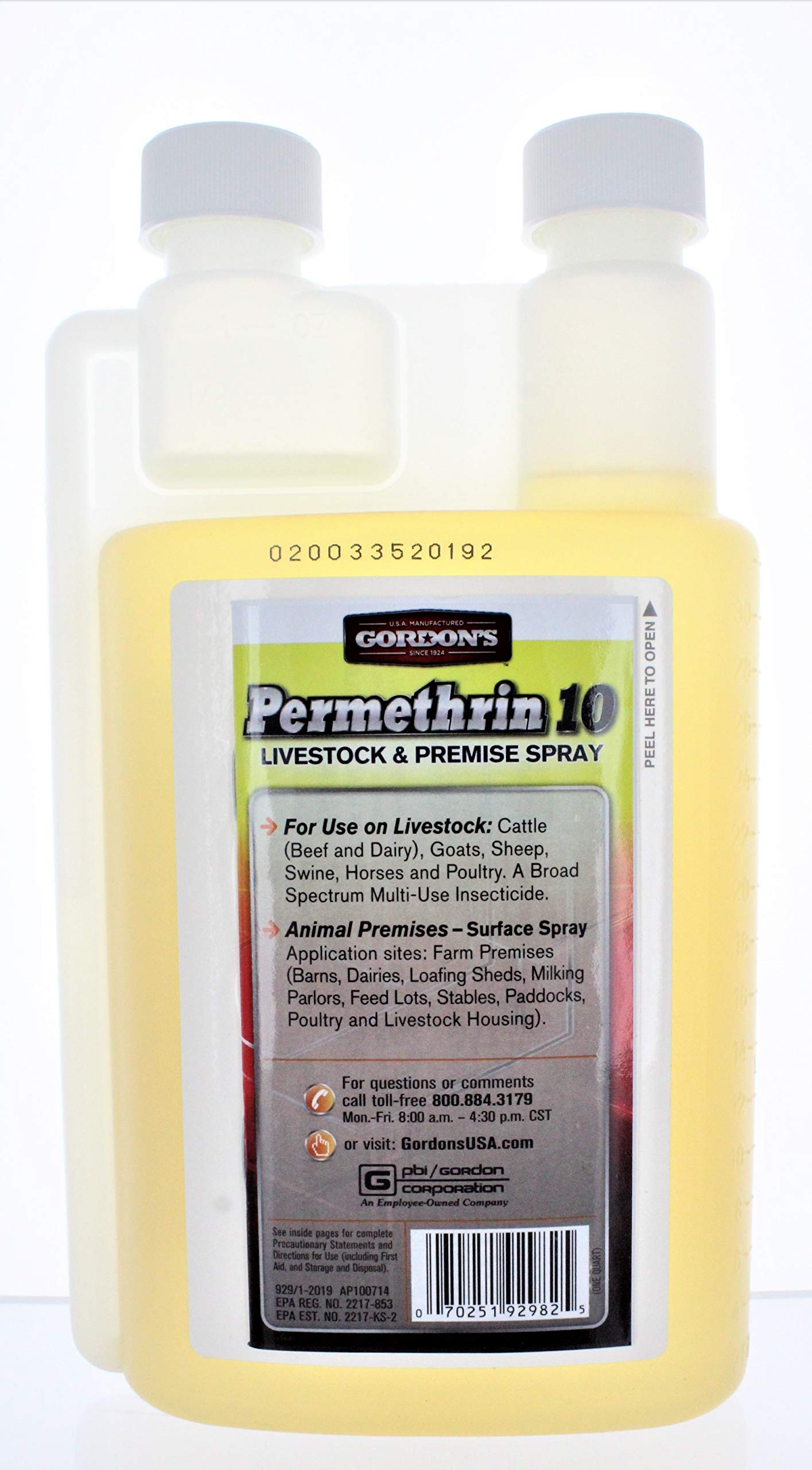 GORDON'S Permethrin 10 spray application in barn setting for long-lasting fly control.
