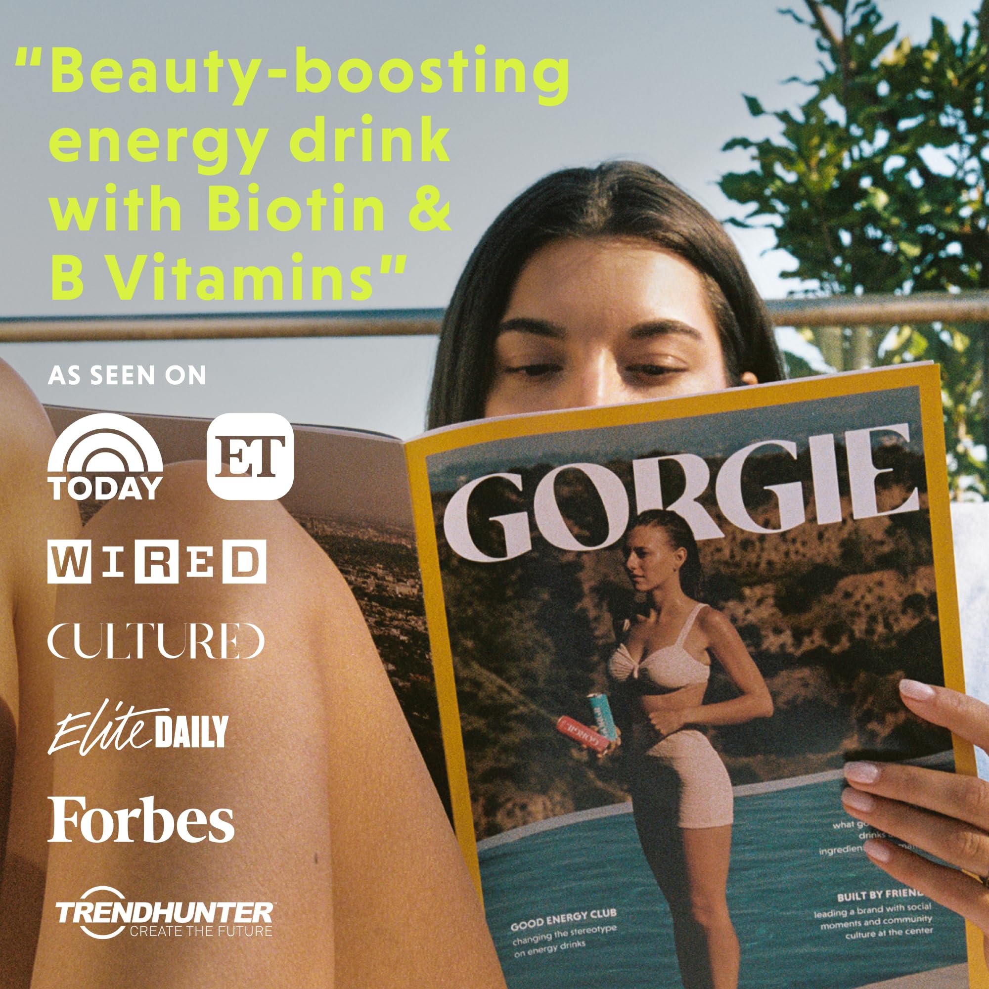 GORGIE biotin and B vitamins label signals beauty-supporting nutrients