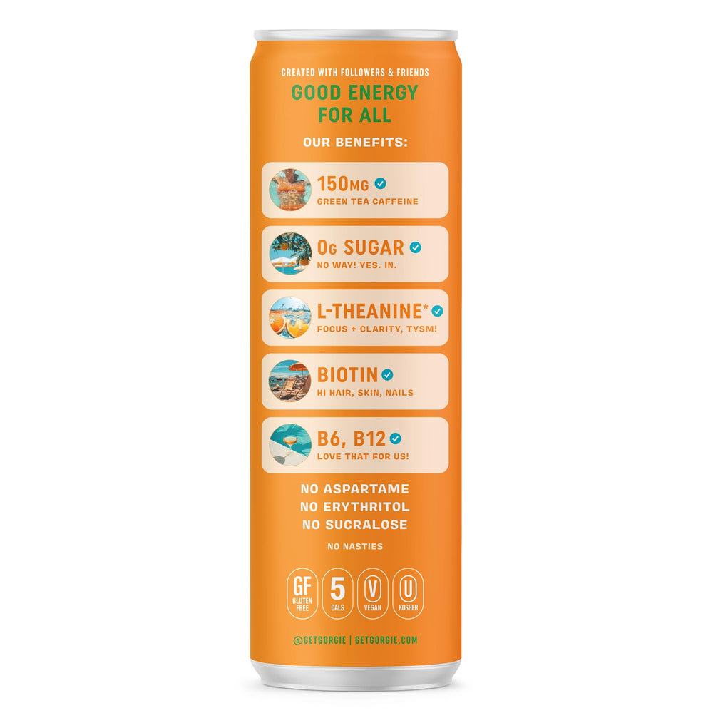 GORGIE Orange Twist vegan badge appeals to plant-based shoppers.