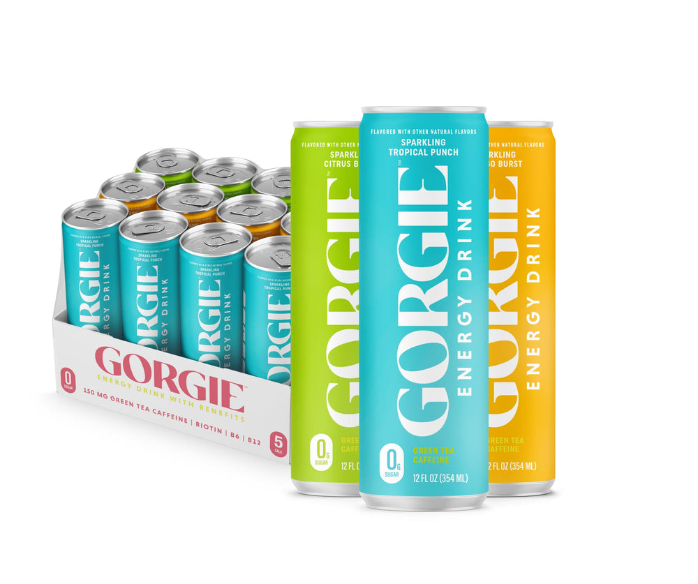 GORGIE Tropical Variety sugar-free can delivers a refreshing energy lift