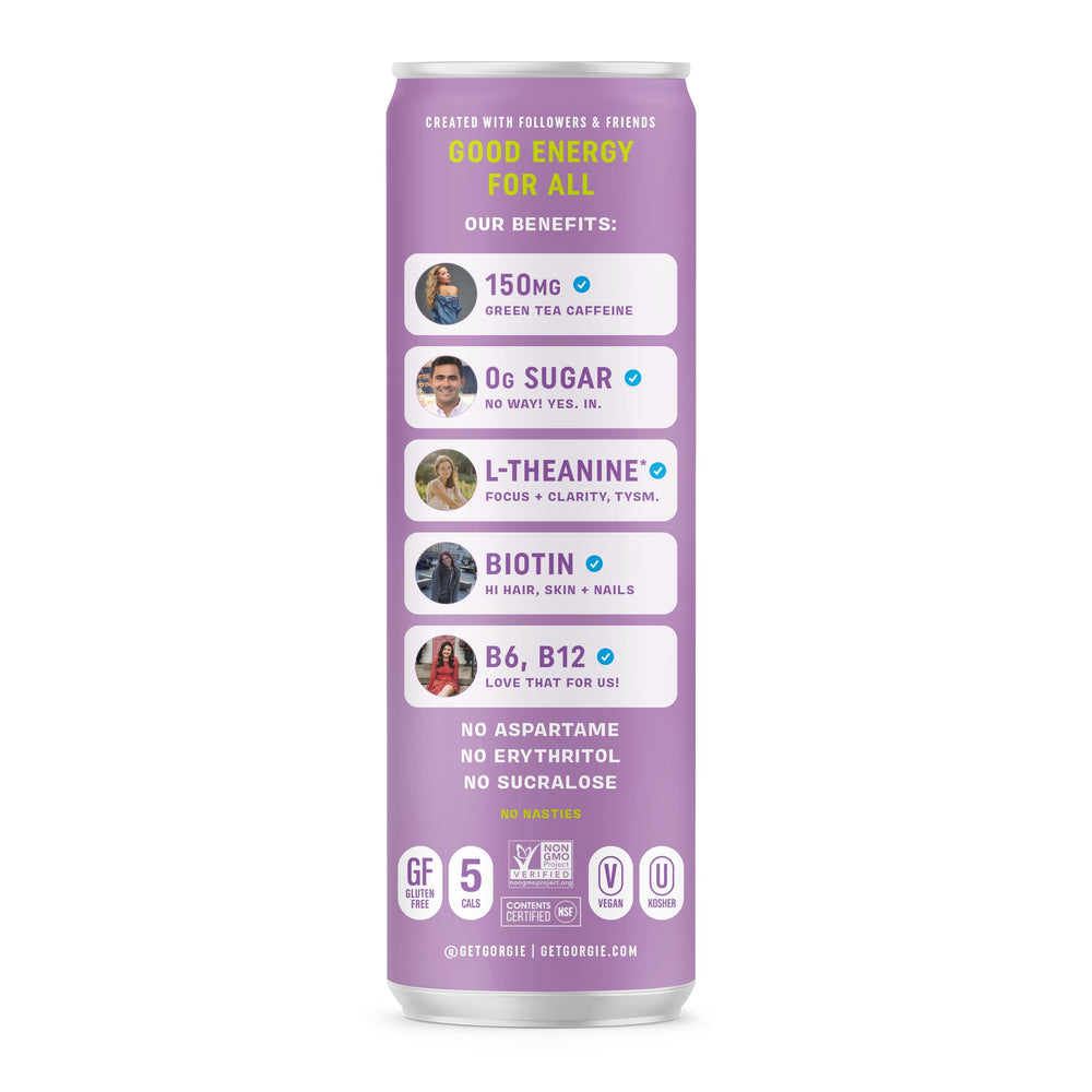 GORGIE Wild Berry can with refreshing citrus hint aimed for morning energy.