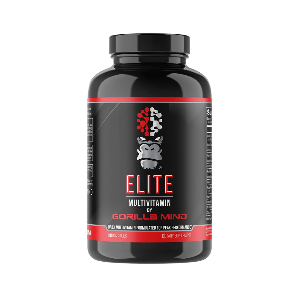 Gorilla Mind Elite bottle front for daily wellness and focus support.