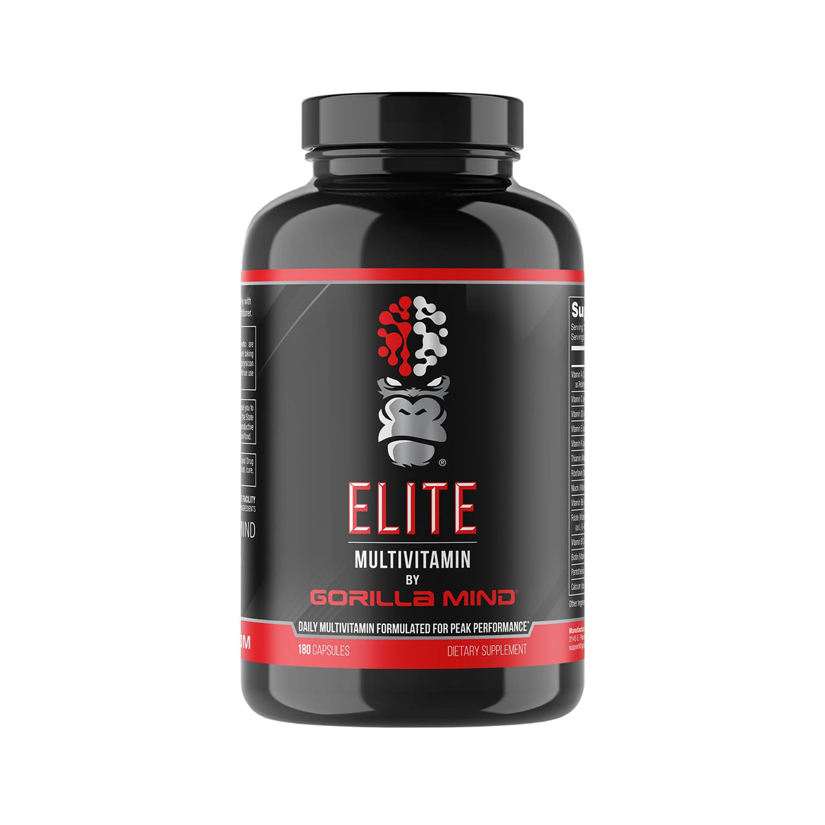 Gorilla Mind Elite bottle front for daily wellness and focus support.