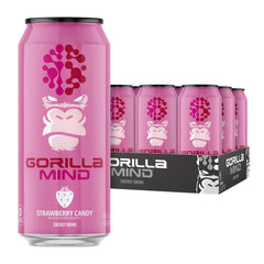 Gorilla Mind Energy Drink can front view, sugar-free formula supports focus