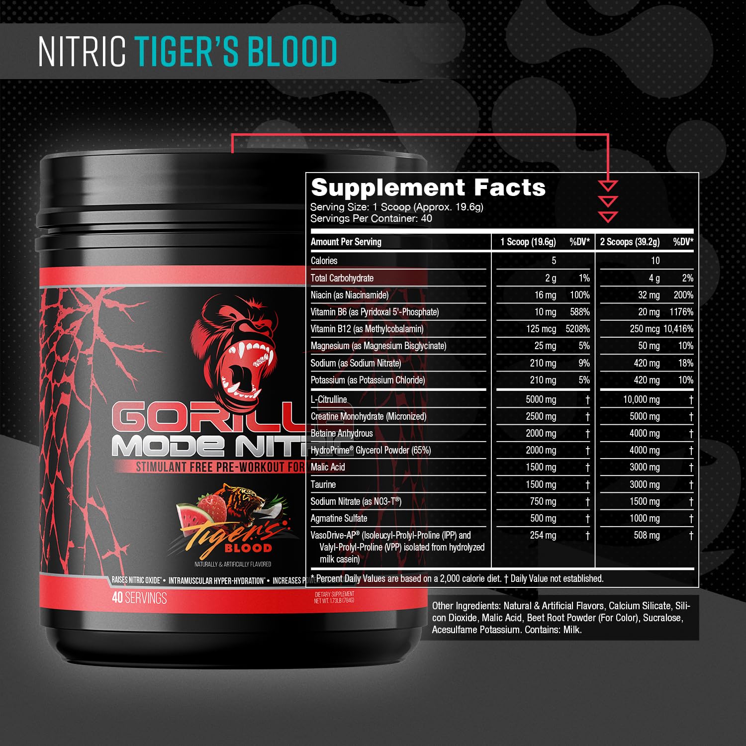 Gorilla Mind Gorilla Mode Nitric Upgraded pour showing mix and flavor potential.