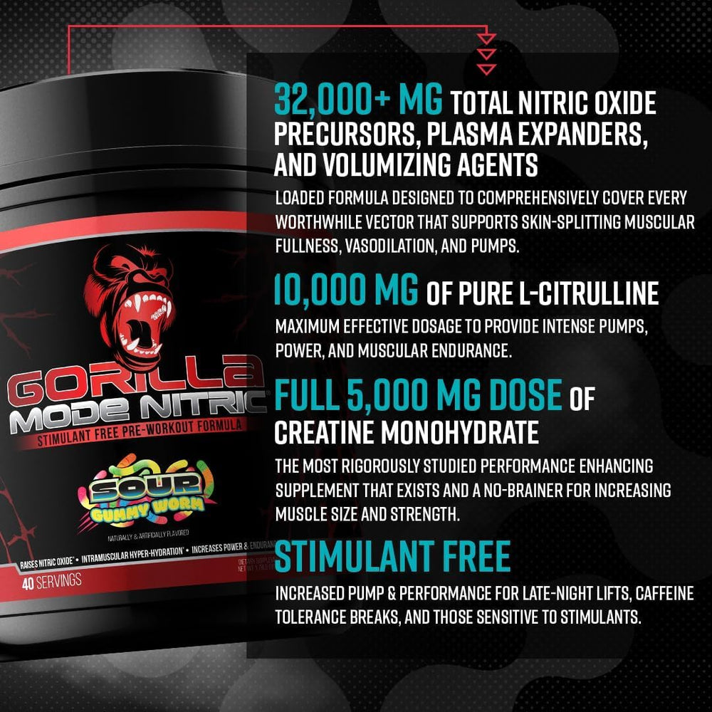 Gorilla Mind Nitric Upgraded ready serve conveys quick preparation for intense workouts.