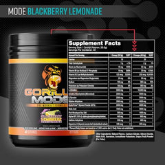 Gorilla Mind Pre Workout ingredient list highlights citrulline and creatine