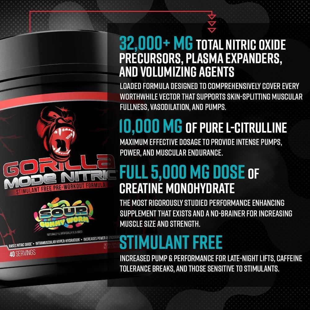 Gorilla Mind Vasodrive-AP with agmatine and NO3-T supports nitric oxide pathways for pumps.