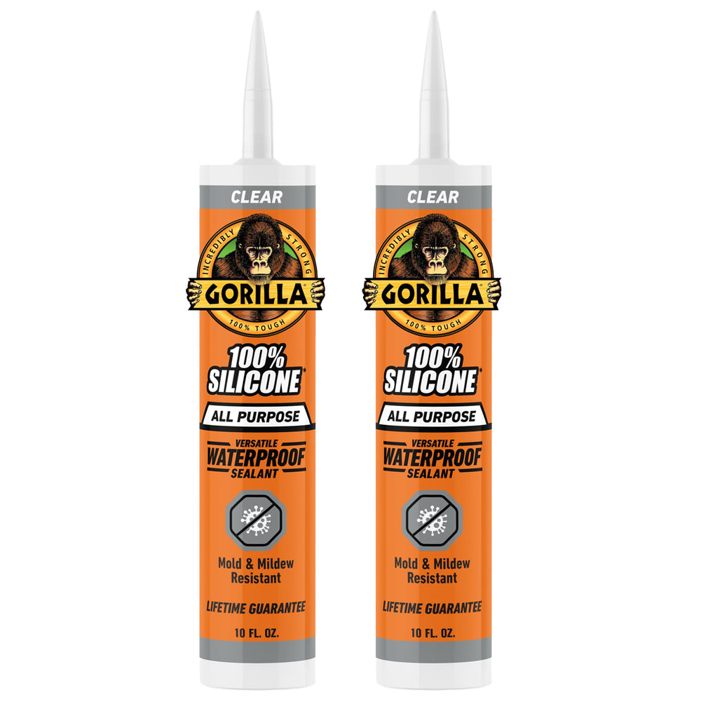 Gorilla silicone sealant bead on a window frame for a waterproof seal