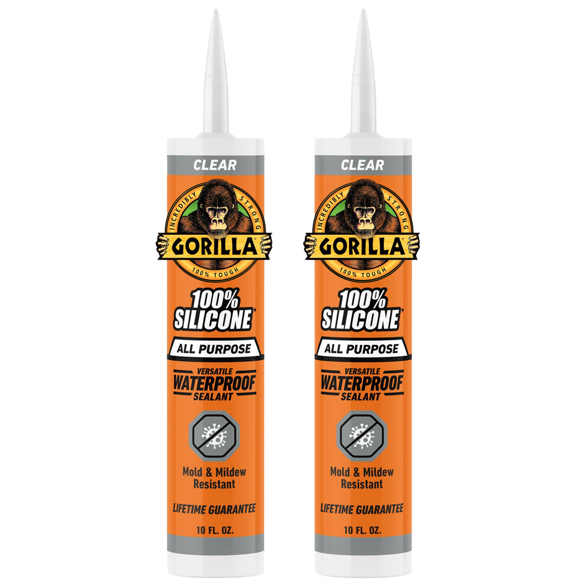 Gorilla silicone sealant bead on a window frame for a waterproof seal