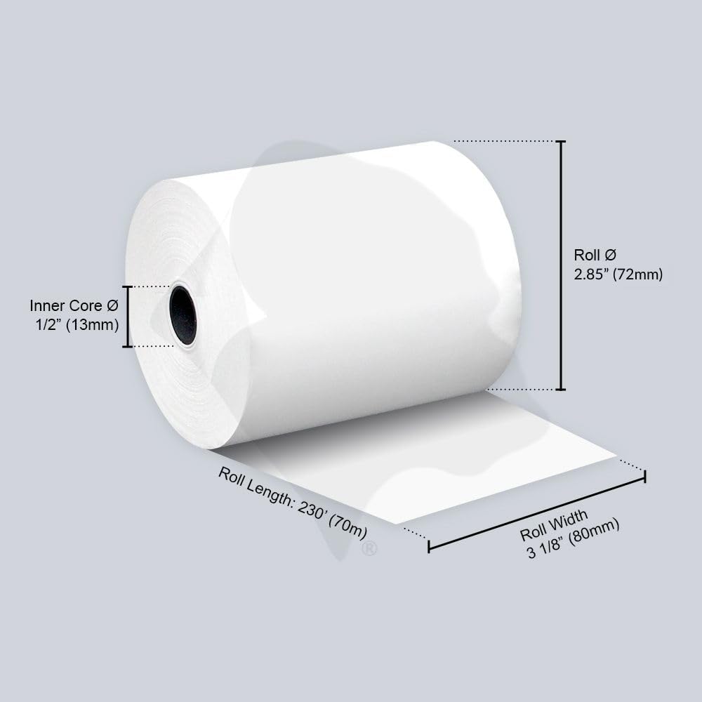 Gorilla Supply 55gsm paper for reliable receipts in busy shops.