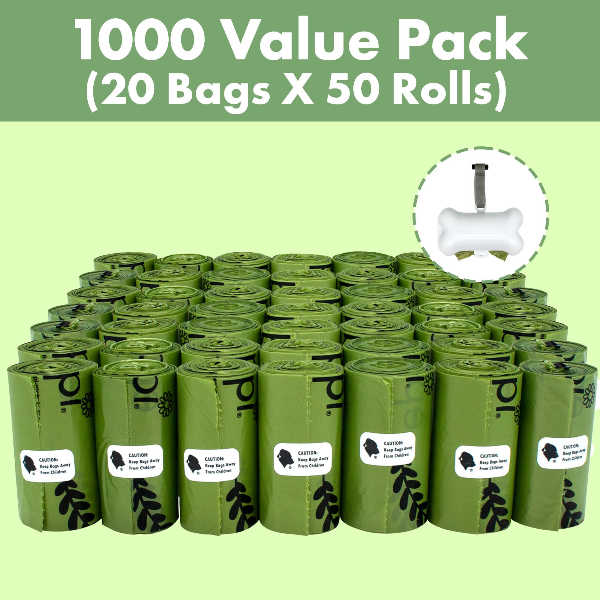 GORILLA SUPPLY dispenser on leash attachment keeps bags accessible during walks.