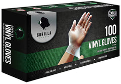 GORILLA SUPPLY disposable gloves in a pull-out box for easy, sanitary access.