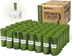 GORILLA SUPPLY dog poop bags with dispenser enable quick, tidy pickups.