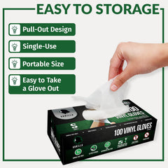 GORILLA SUPPLY extra thick vinyl gloves offer durability for messy tasks.