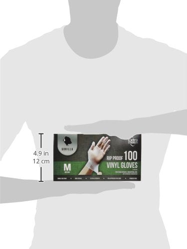 GORILLA SUPPLY clear gloves suited for food service and general cleaning.
