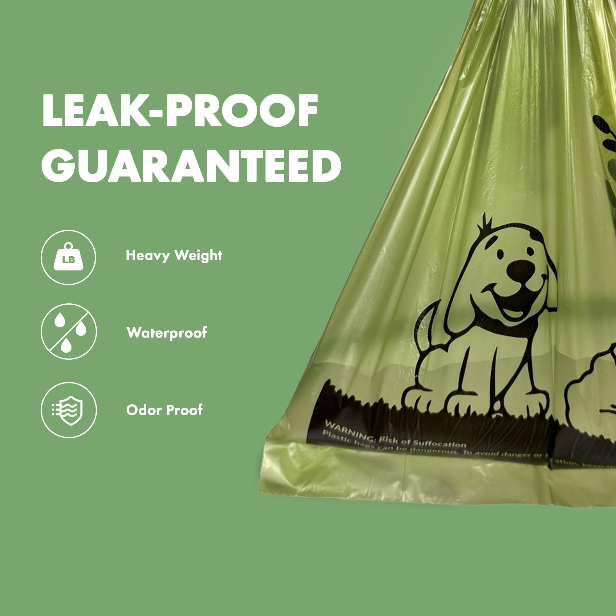 GORILLA SUPPLY thick, leakproof bags help contain messes and odors.