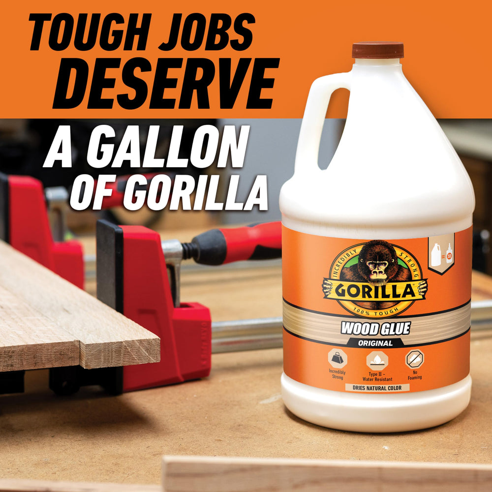 Gorilla Wood Glue easy cleanup with warm water after use.