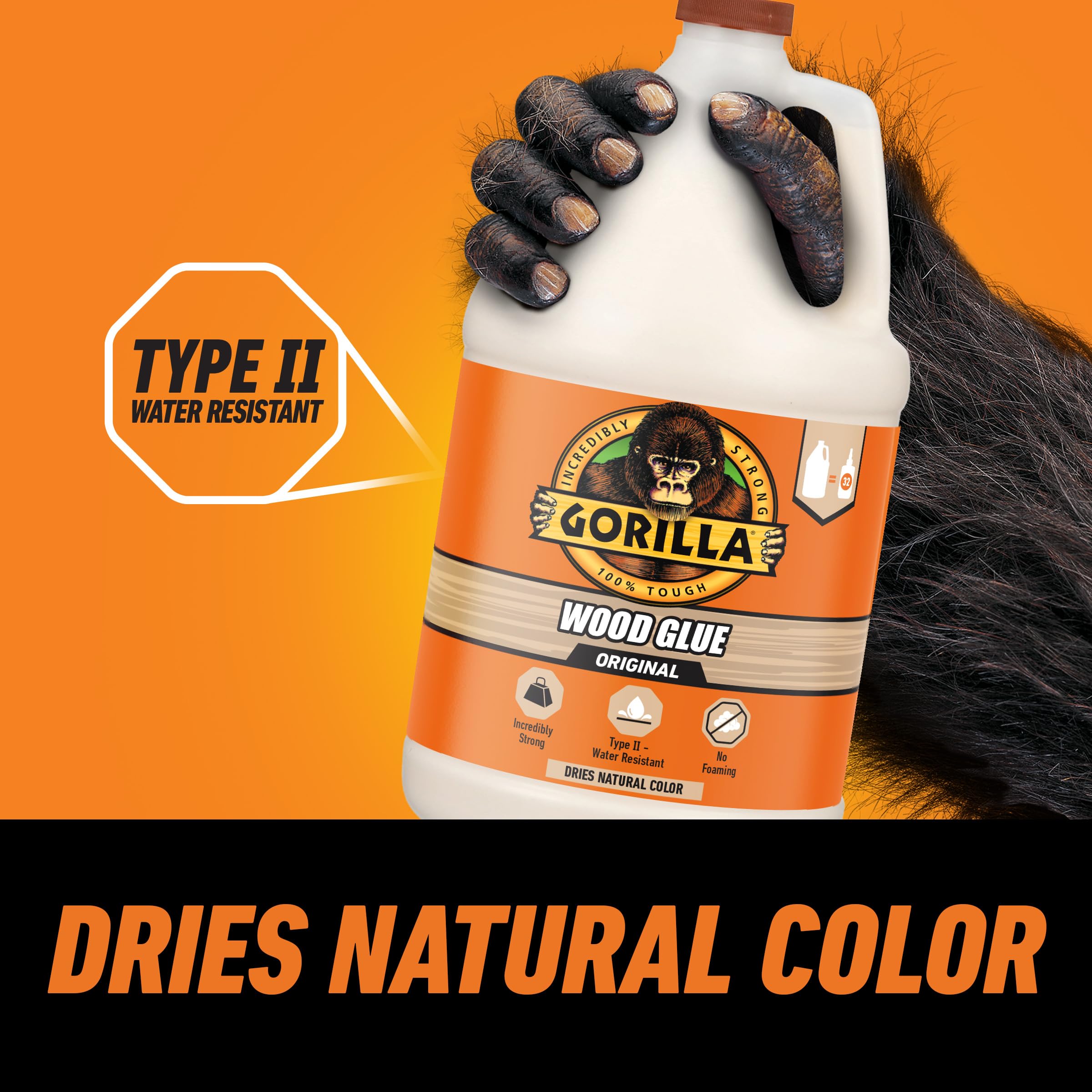 Gorilla Wood Glue bead application shows smooth flow for precise joints.