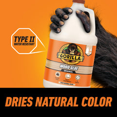 Gorilla Wood Glue bead application shows smooth flow for precise joints.