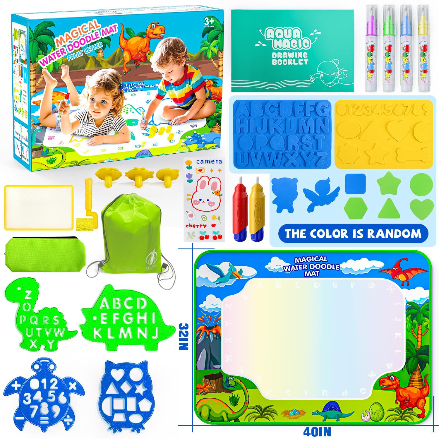 GORISPI Water Doodle Mat lets kids draw freely for mess-free creativity.