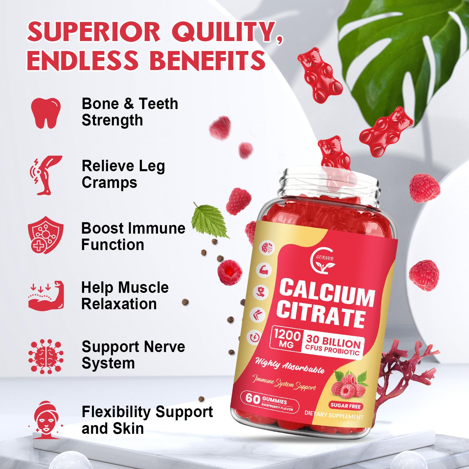 Sea moss and elderberry elements highlighted on gummy label.
