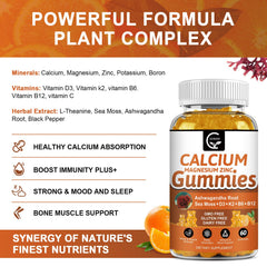 GORNVB Calcium Gummies orange flavor highlights a pleasant alternative for adults and teens