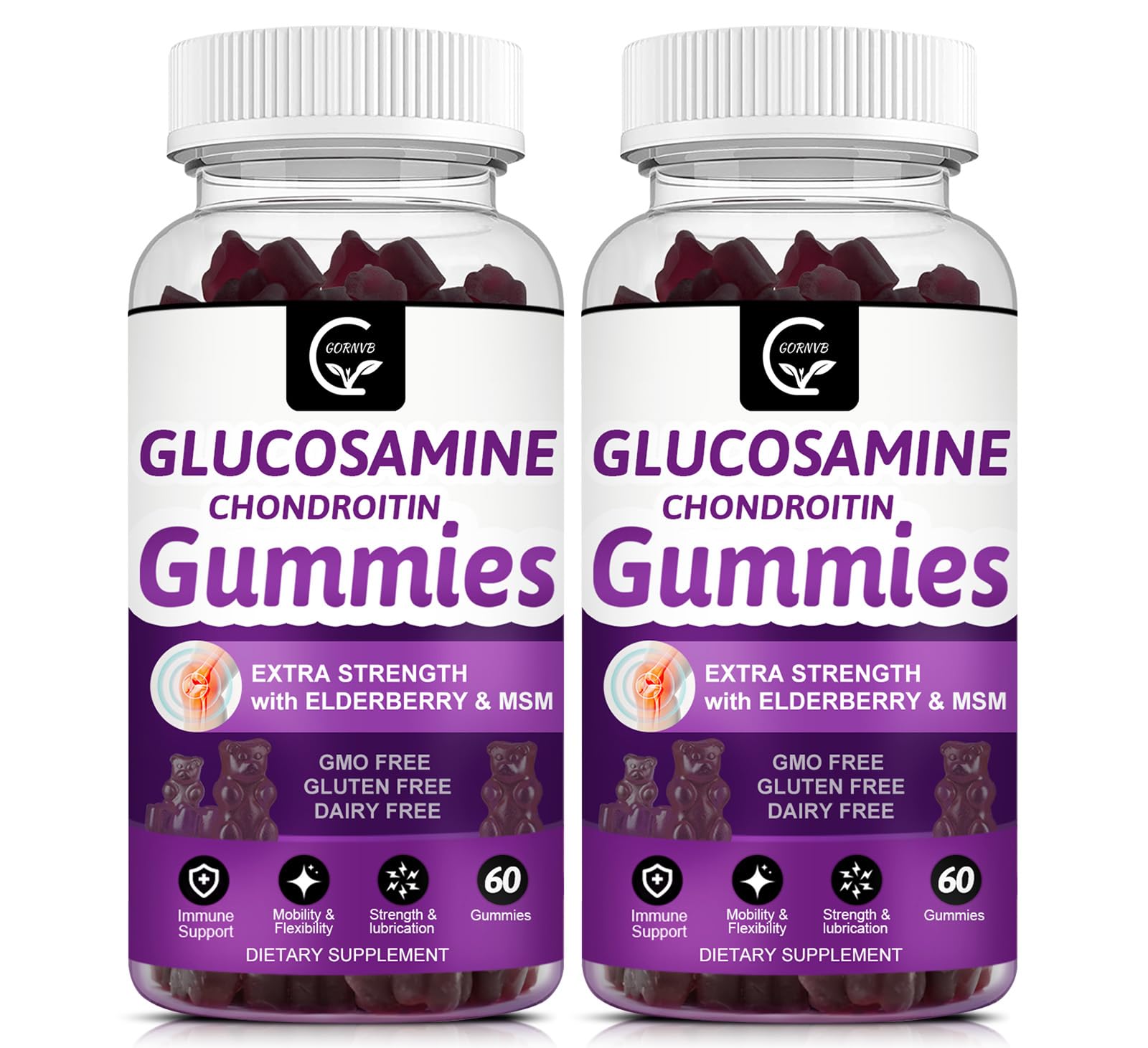 GORNVB glucosamine chondroitin gummies bottle ready for daily joint support