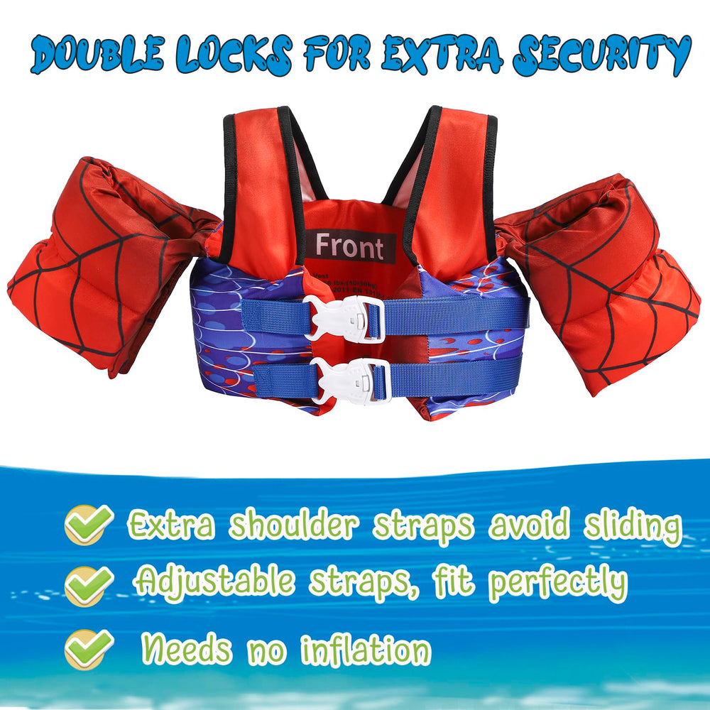 GOSEN Toddler Floaties buckle detail highlighting double safety design