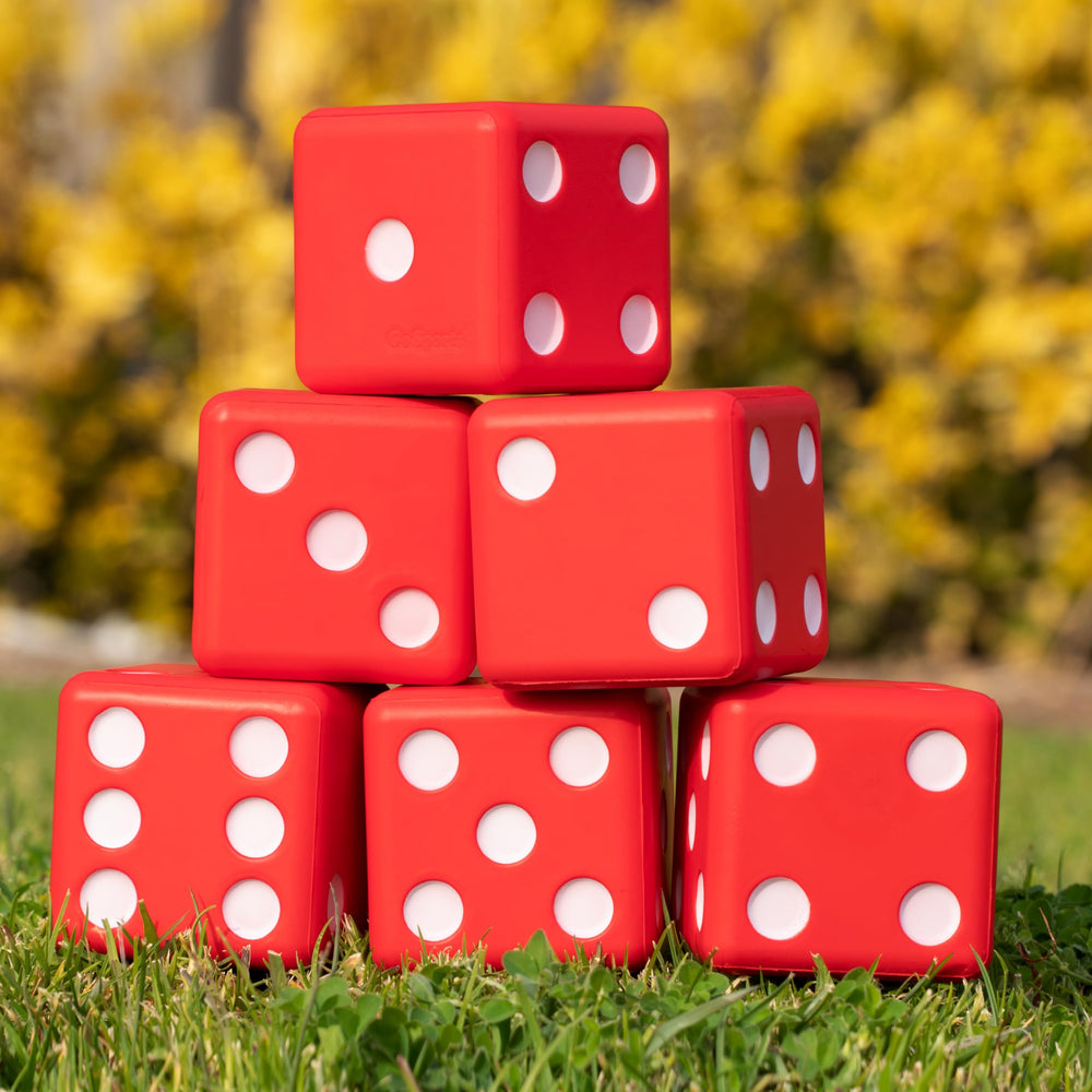 GoSports foam dice suitable for indoor and outdoor play