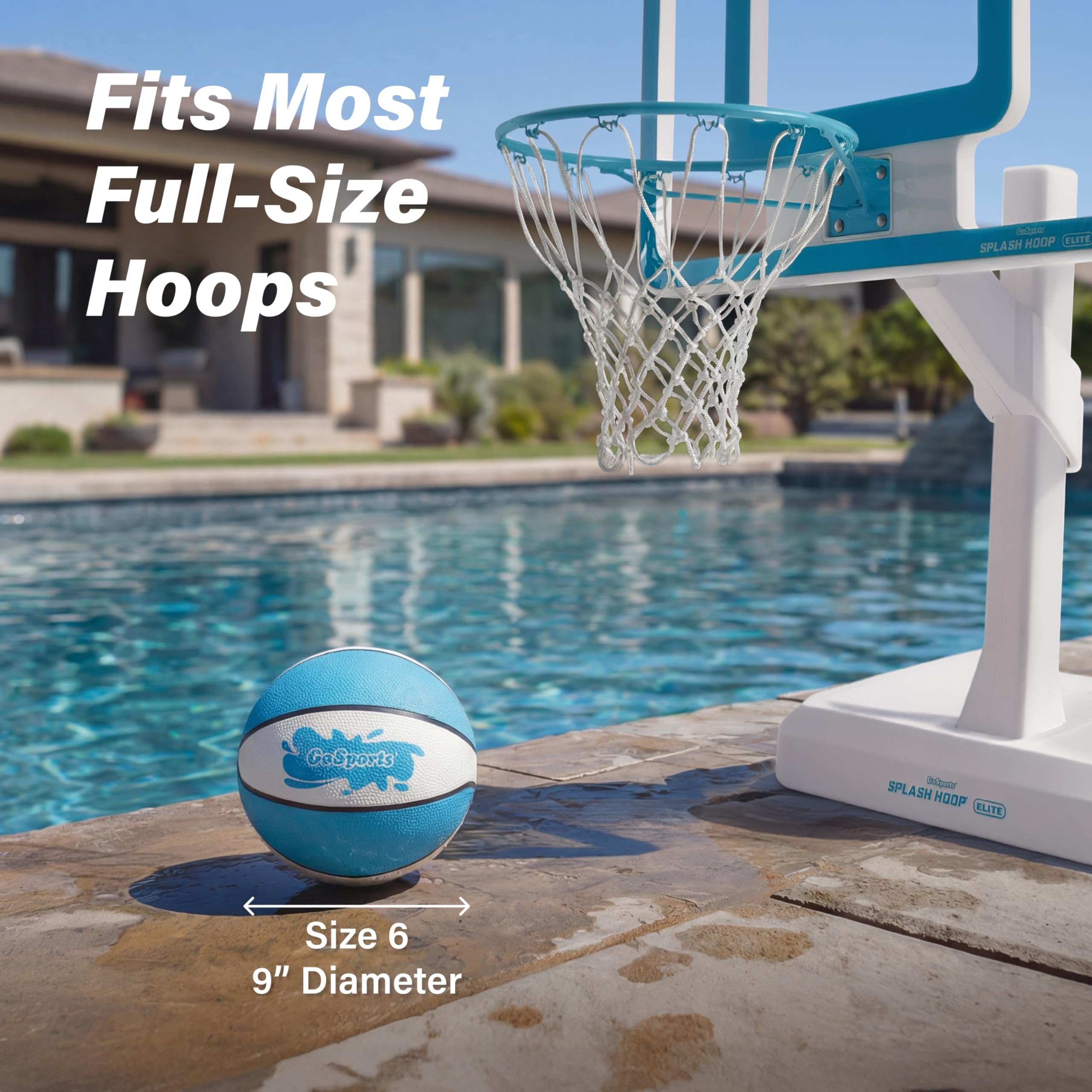 GoSports 9-inch size fits most standard pool hoops