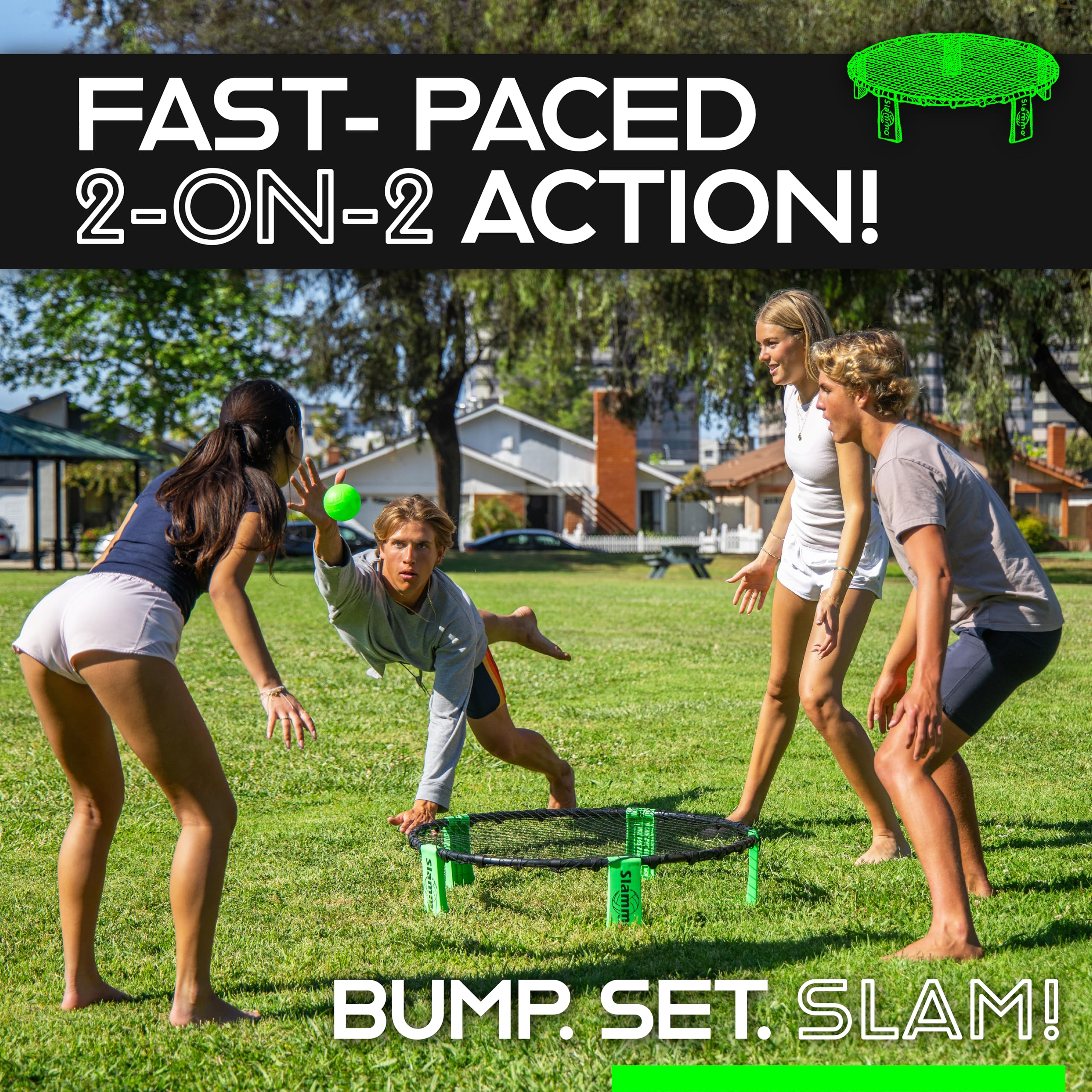 GoSports Slammo kit with quick setup for effortless outdoor play.