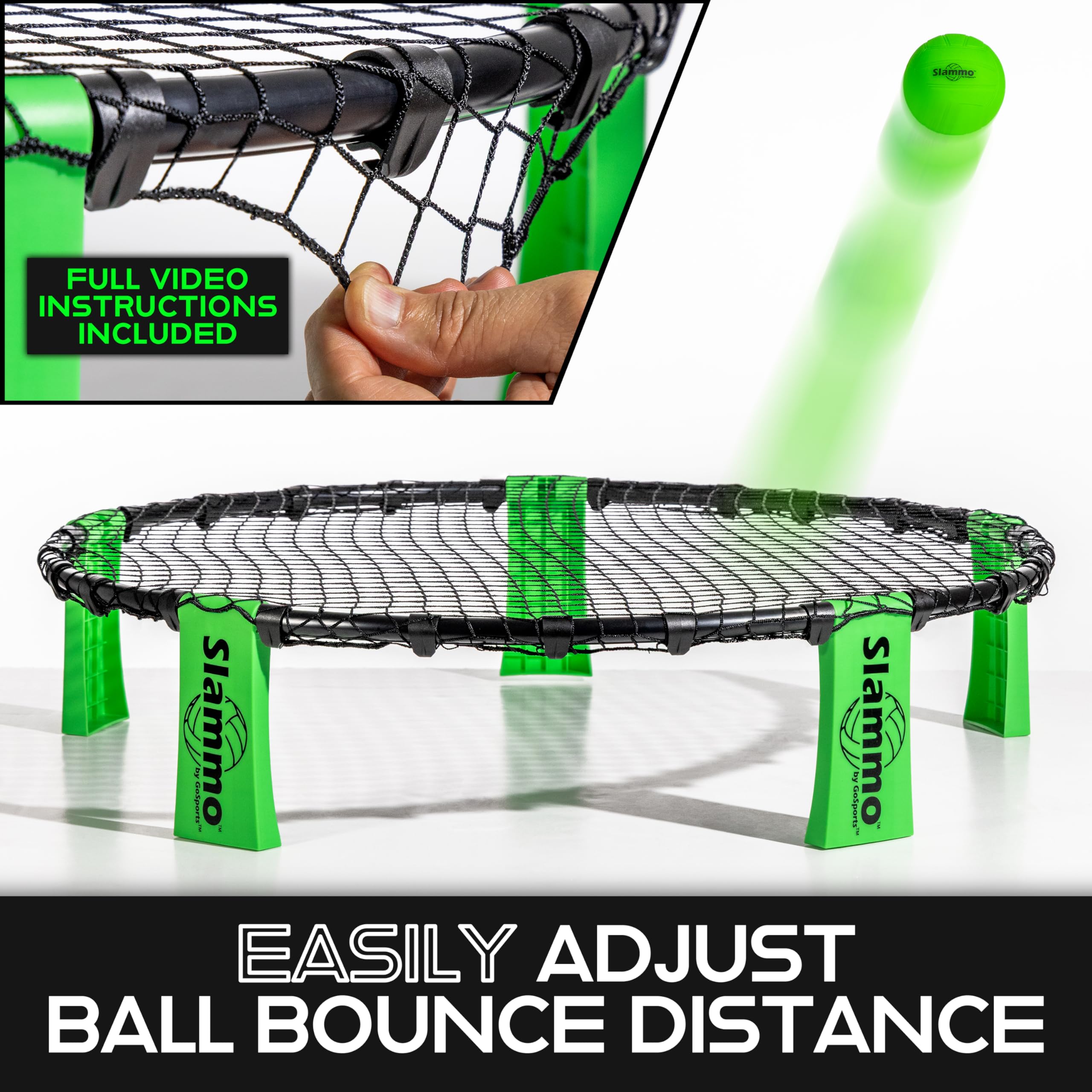 GoSports Slammo 12 cm training ball helps beginners learn the game.