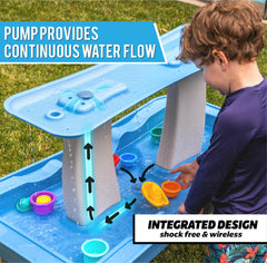 GoSports splash station includes cups and toys for hands-on fun