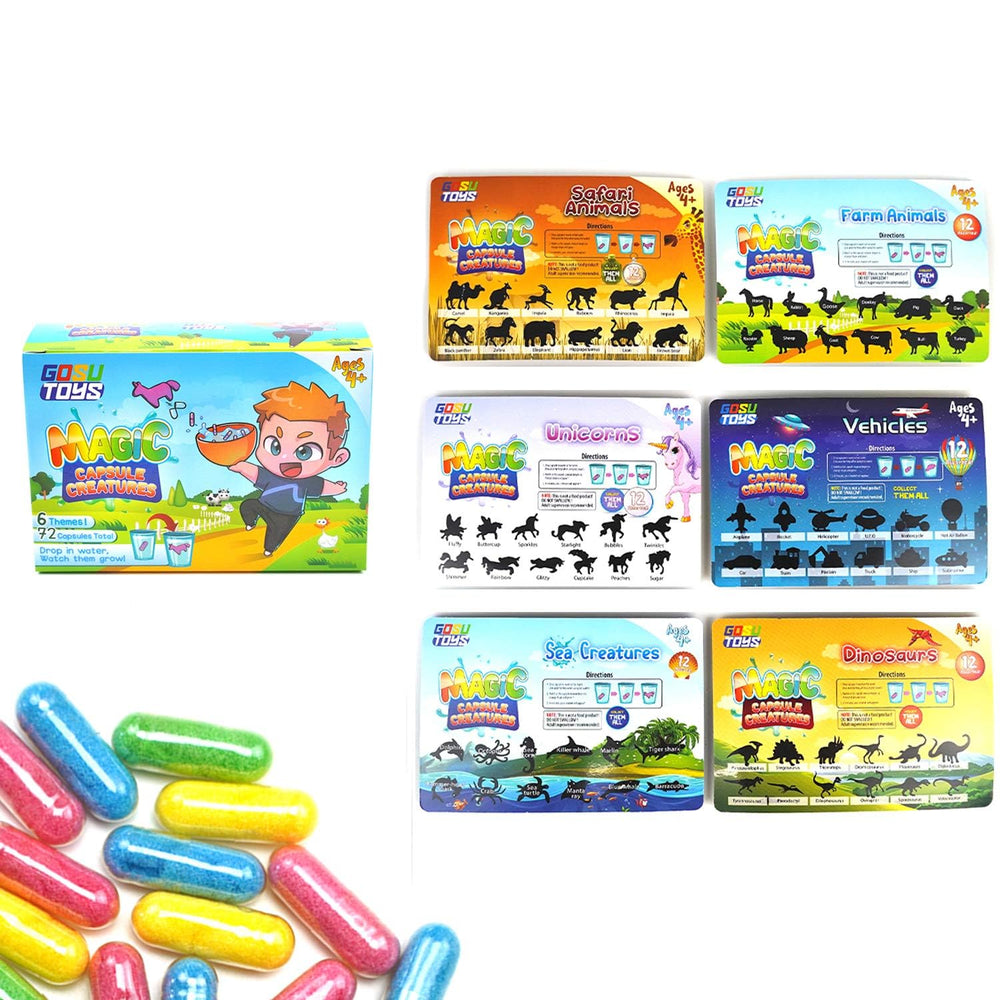 GosuToys Magic Capsule Creatures farm pack emerges in water for imaginative play