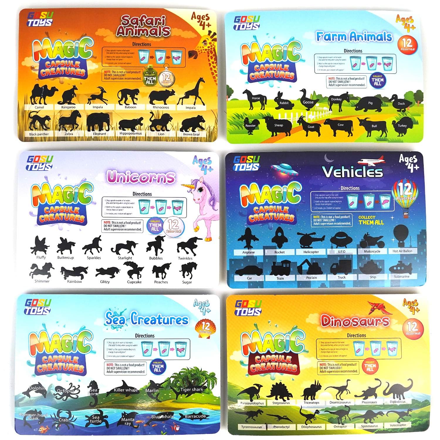 GosuToys Magic Capsule Creatures unicorns pack reveals magical figures in water