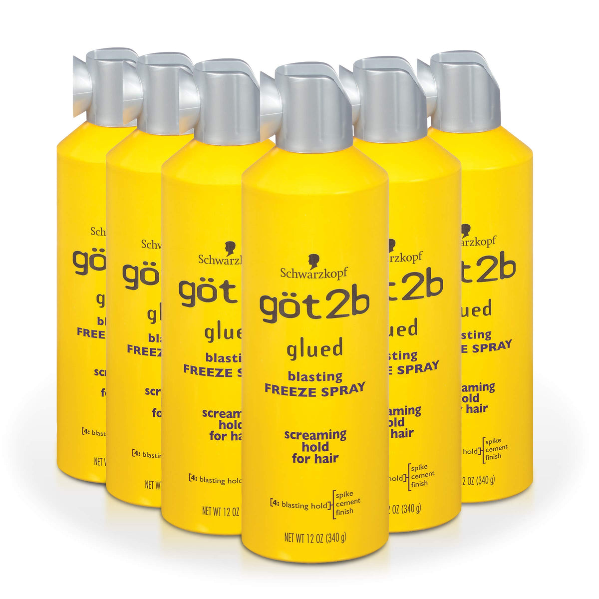 Got2b Glued Blasting Freeze bottle front shows extreme hold for bold looks