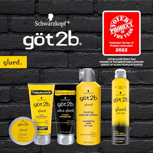 Got2b Glued Blasting Freeze results ready styling powered by salon formula