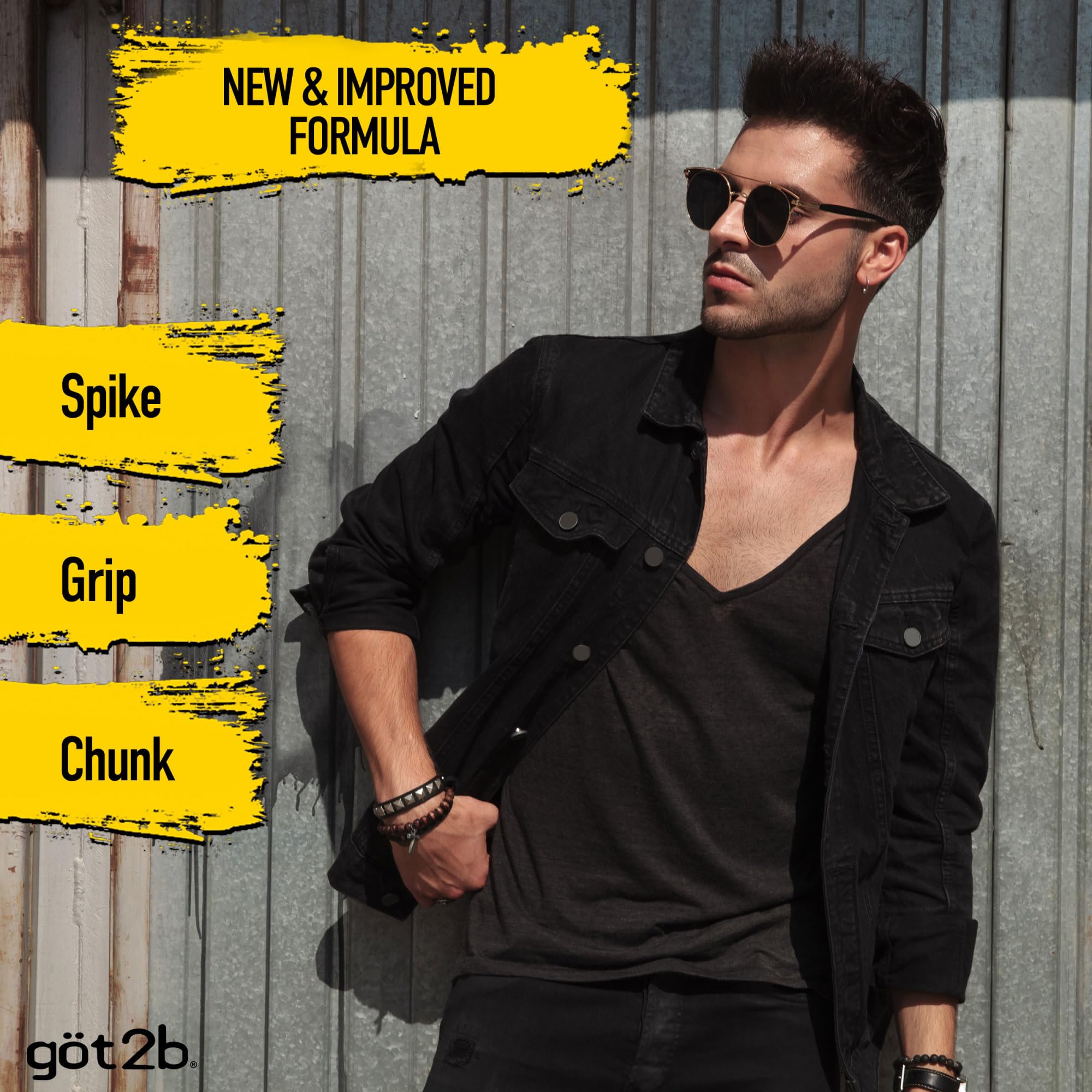 Got2B Glued Styling Hair Gel in use creating tall spikes with precision