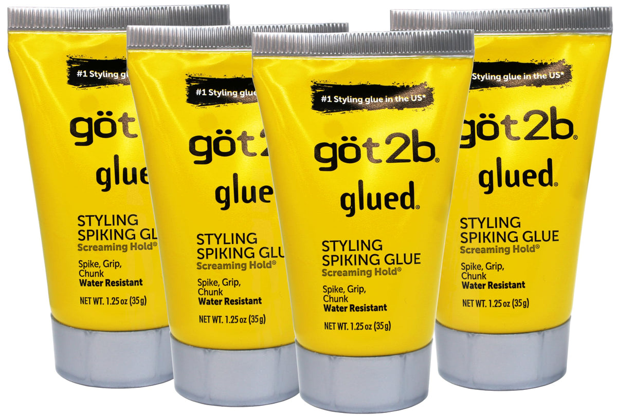 Got2B Glued Spiking Glue bottle shows ultra-strong hold for dramatic styles.
