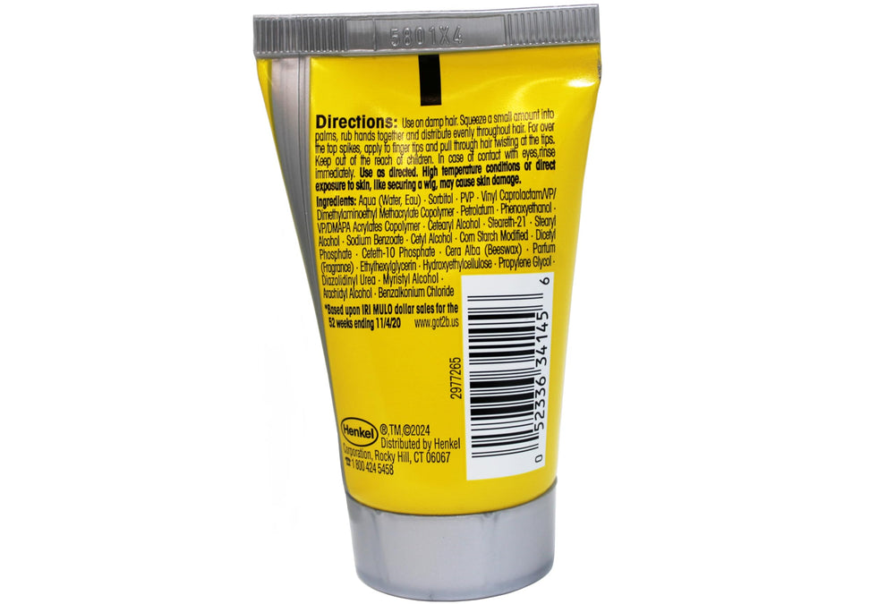 Strong hold finish shown for long-lasting hairstyle with Got2B Glue.