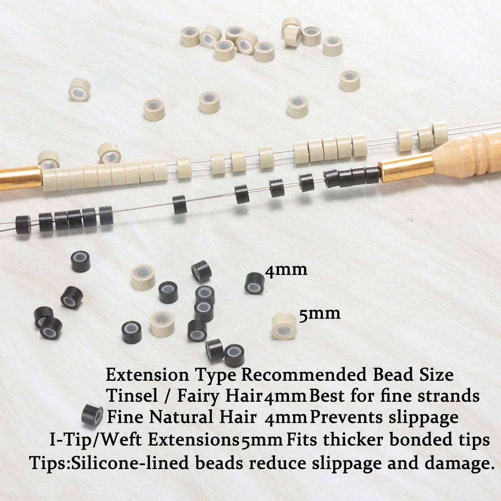 GOTDYA silicone-lined beads closeup showing slip resistance interior