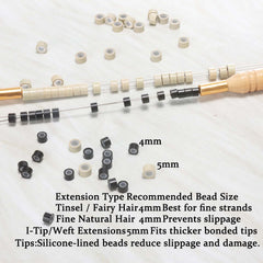 GOTDYA silicone-lined beads closeup showing slip resistance interior