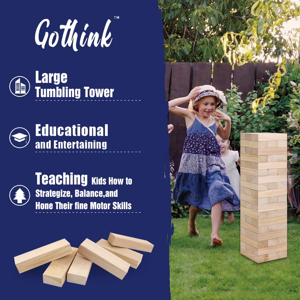 GOTHINK giant tumble tower being assembled for outdoor play