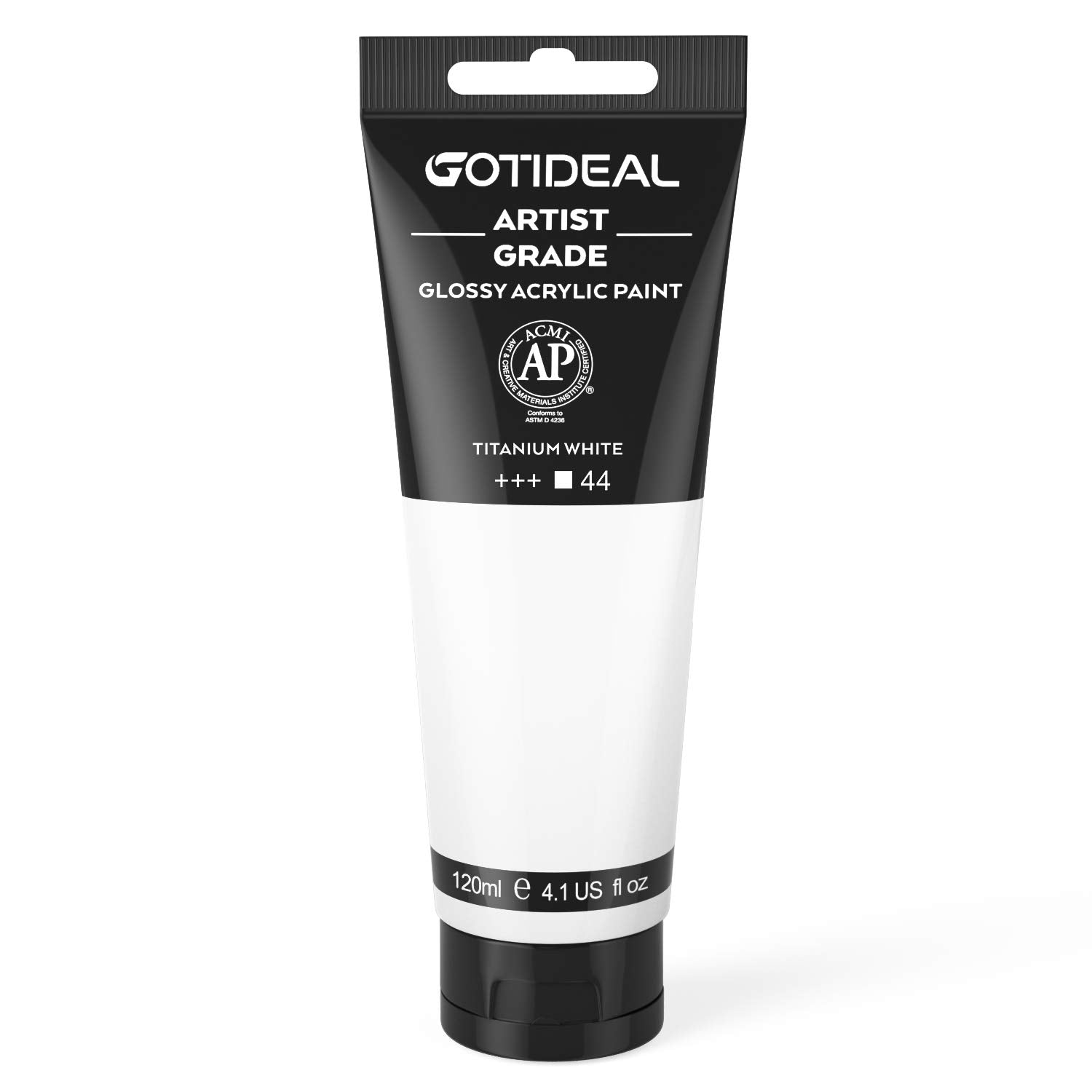 GOTIDEAL titanium white acrylic tubes provide bright pigment for vibrant canvas painting.