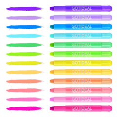 GOTIDEAL twist-up gel markers with smooth glide for precise highlighting.