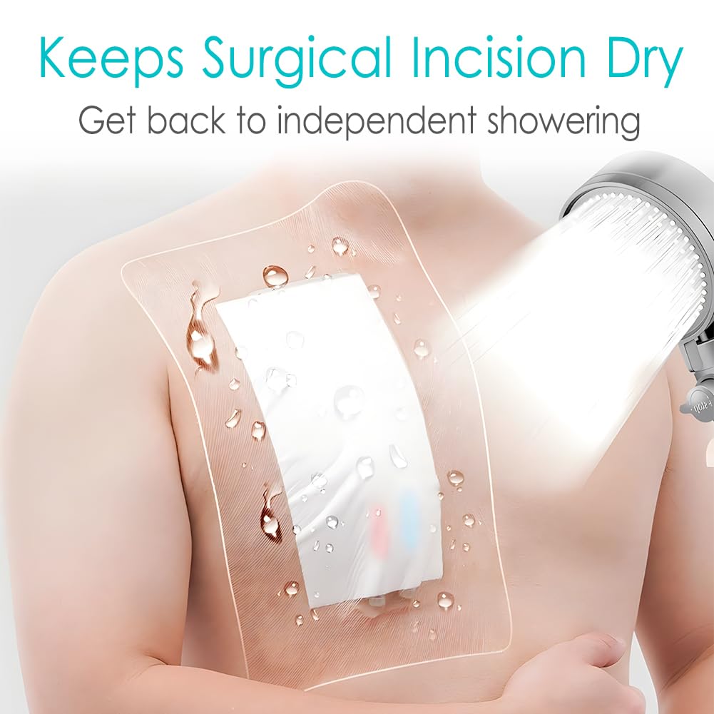 GoToHere transparent shower protector lets you see the wound while bathing