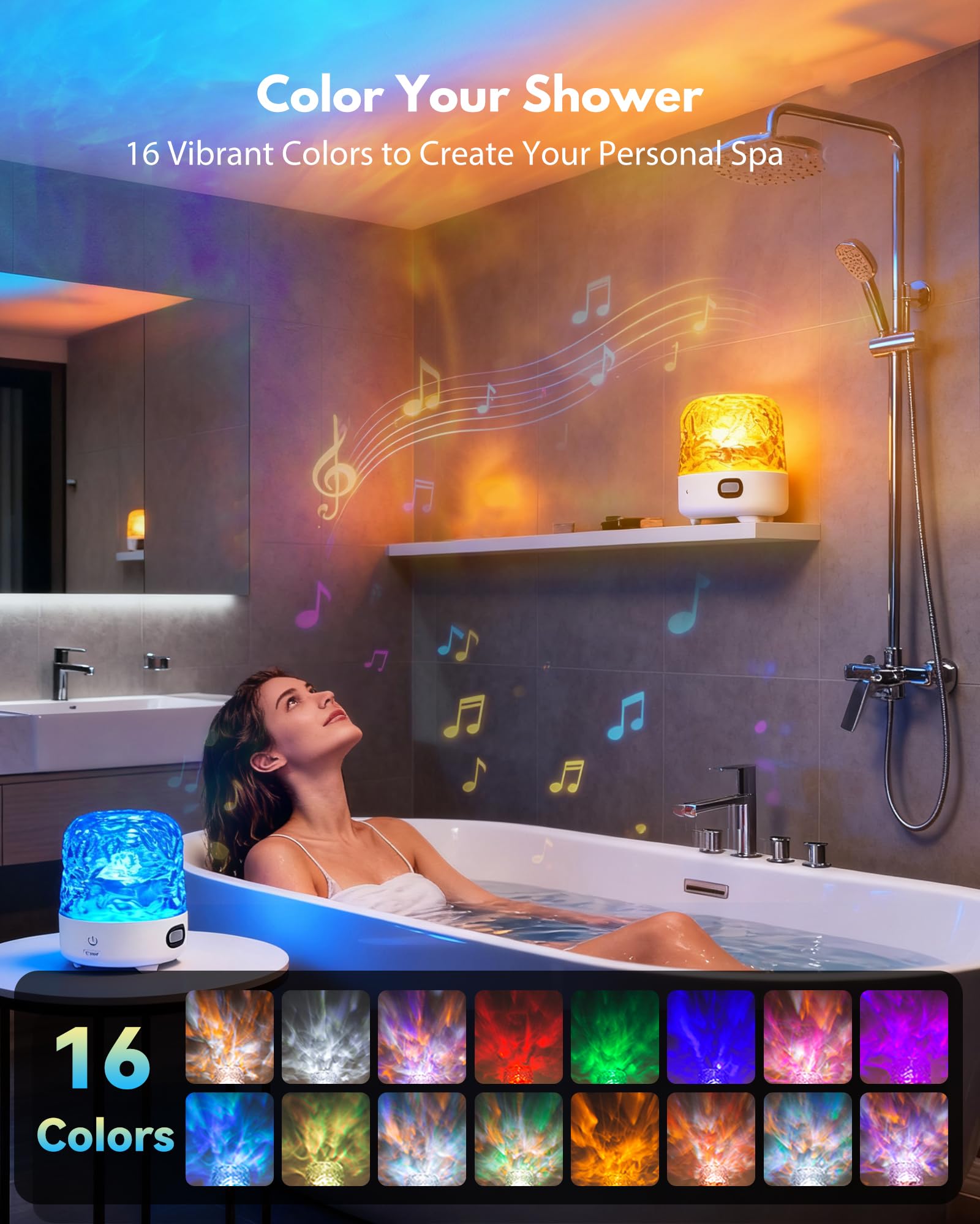 Gotopceed Shower Light remote control for easy adjustments from outside the shower.